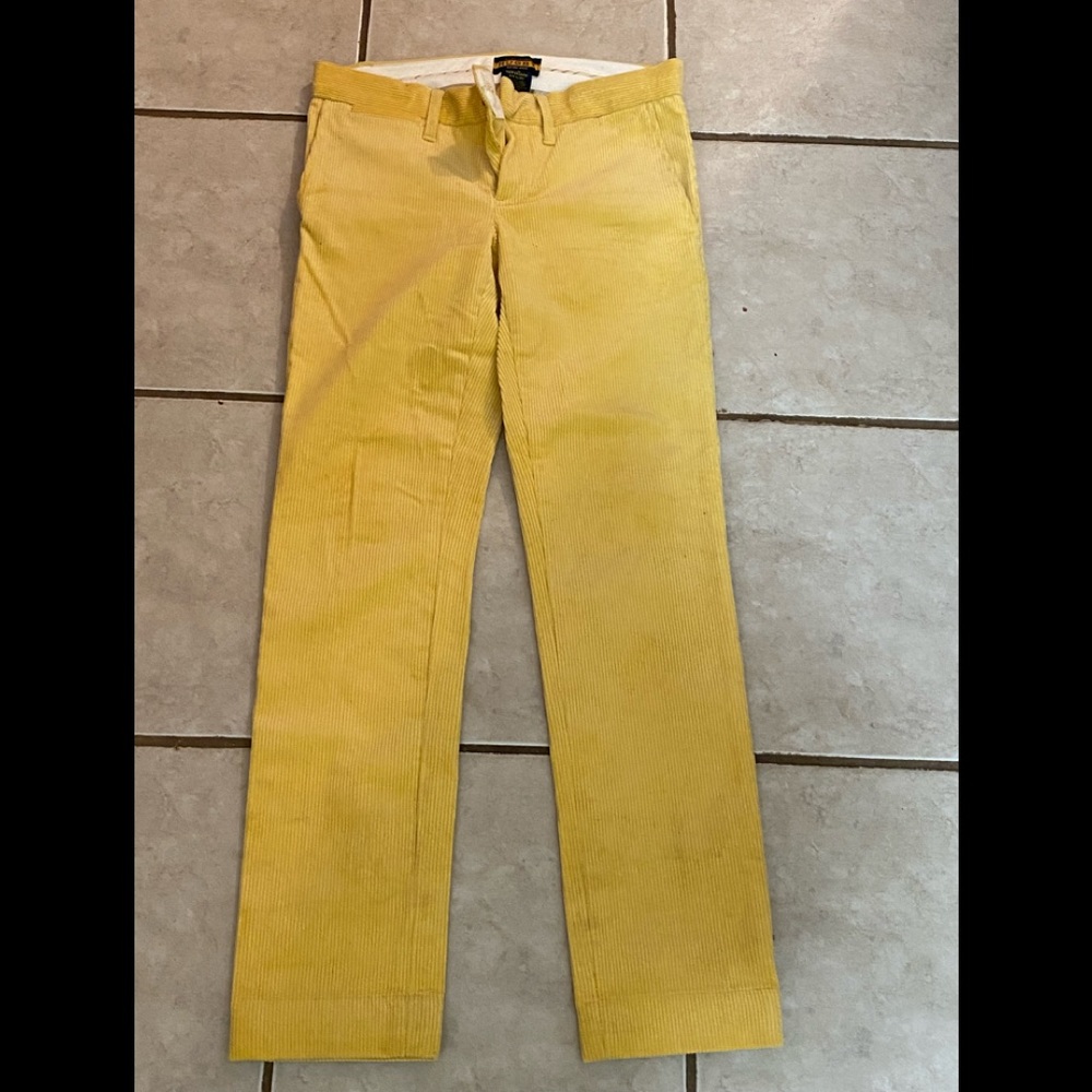 Ralph Lauren Rugby Women’s Straight Leg Cropped Yellow Corduroys